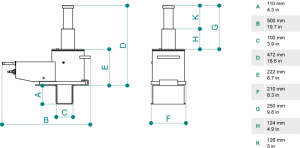 Gatos de foso para vehiculos pesados PTJ30212T dimensiones
